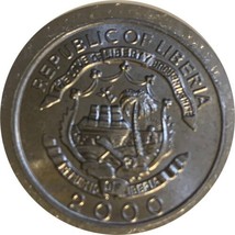 2000 Liberia 5 Cents  Coin Aluminum BU Nice Coin - £3.45 GBP