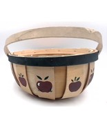 Round Wooden Apple Basket with Handle - £14.80 GBP