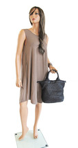 Woven Black Super Soft Calf Washed Leather Handbag Made In Italy - $1,501.49 MXN