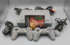 Sony PlayStation 1 PS1 SCPH-9001 Console Bundle 2 Controller Cables Game... - $89.09