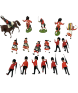Vintage Britains Plastic Toy Soldiers Figures - Lot of 17 - FOR PARTS REPAIR - $9.95