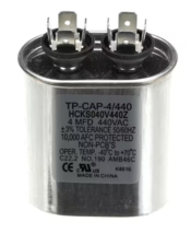 Carrier HVAC HCKS040V440Z, TP-CAP-4/440 Capacitor, 440V, 4 MFD, Oval - $1,021.78 MXN