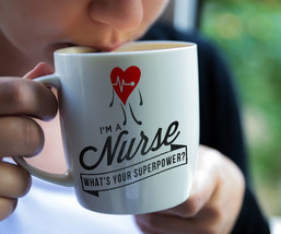 Nurse Mug | Superpower Cup| Funny Nurse Gift | Coffee Mug For Nurse Appreciation - £12.61 GBP