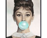 Breakfast At Tiffany&#39;S - Audrey Hepburn Wall Art - Blue Audrey Hepburn P... - $24.99