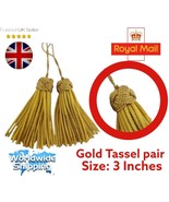 Silver Bullion Tassels pair 3inch&quot;For Army Uniform&#39; church Vestments,Dec... - €9,79 EUR