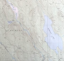 Map Wytopitlock Lake Maine USGS 1989 Topographic Vintage 1:24000 27x22&quot; ... - £35.17 GBP