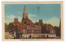 Court House Providence Rhode Island 1947  linen postcard - $5.45