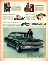 1964 Rambler American 440-H Hardtop Ad nostalgic vintage car c4 - $25.98