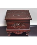 Vintage Large and Heavy Wooden Etrog Box Judaica Israel Holy Land Hand C... - €65,10 EUR