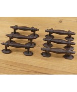 6 HANDLES RUSTIC CAST IRON ANTIQUE STYLE BARN GATE PULLS DRAWER DOOR SHE... - $532.56 MXN