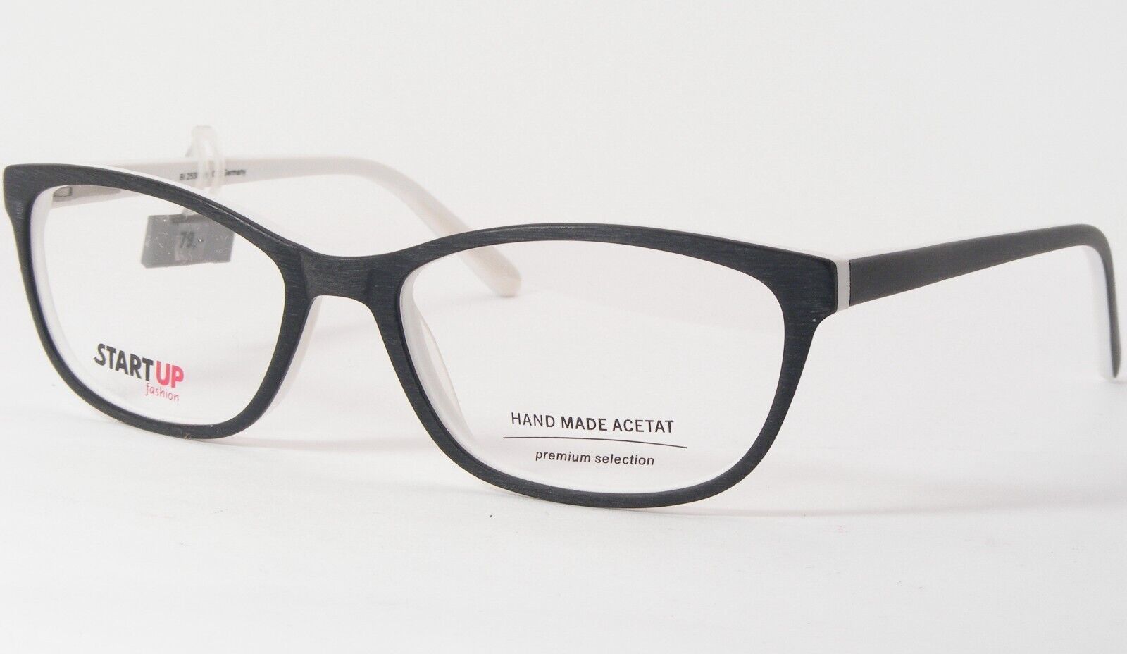 Lunettes De Mode RARES BI 2503-16 Noires / Blanches 52-16-135mm Allemagne - $68.16