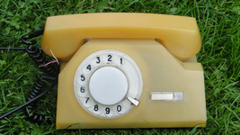 Vintage Soviet Ussr Rotary Dial Phone Telephone TA-72 Partly Transparent Color - £41.66 GBP