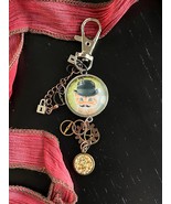 Steampunk Cat with Hat Keychain - £7.98 GBP