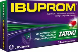 Ibuprom Zatoki 24 film-coated tablets - £22.84 GBP