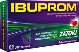 Ibuprom Zatoki 24 film-coated tablets - £22.80 GBP