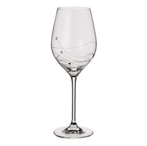 Dartington Crystal Handmade Swarovski Glitz Wine Pair Glasses New - $63.34