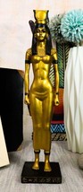 Ebros Egyptian Golden Goddess Hathor Motherhood Music Dance Patroness Figurine - £19.97 GBP