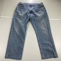 Wrangler Jeans Adult Men 36x30 Blue Pant Straight Western Denim Workwear Comfort - £20.53 GBP