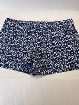 Calvin Klein Women&#39;s Shorts Blue Floral Print Size 14 - £19.47 GBP