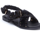 MATISSE COCONUTS Ray Furry Studded Sandals Flat sz 8 - $39.55