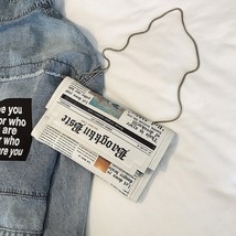 Newspapers modeling day clutch bags letter envelope bag casual shoulder bag purs - £22.64 GBP