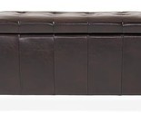 Christopher Knight Home Alden Armed PU Storage Bench, Brown, 17. 50D x 4... - $237.99