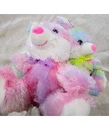 Stuffed Animal Easter Bunny  Tie-dyed Bunny Rabbit 9&quot; Tall Sitting Lot Of 3 - $198.62 MXN