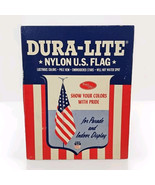 VINTAGE NOS DURA-LITE NYLON UNITED STATES FLAG UNUSED IN BOX 4&#39; x 6&#39; DET... - €25,94 EUR