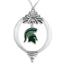 43439 Michigan State University Spartans Glitter Logo Bulb Christmas Ornament - £12.39 GBP