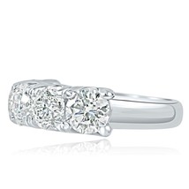 Round Brilliant Cut Natural Diamond Wedding Band 14k White Gold (3.53 TCW) - £4,956.28 GBP