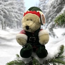 Starbucks Bearista Bear Holiday Elf 2001 Plush Stuffed Animal with Hang ... - $17.76