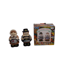 Vintage Hermitage Pottery Pilgrim Salt &amp; Pepper Shakers Ceramic 1997 Loonco - $227.00 MXN