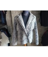 Genuine Python Snakeskin Leather Motorcycle Jacket - Gray Color - $1,200.00+