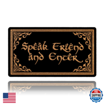 HAOWSMAT Welcome Funny Front Door Speak Friend and Enter Doormat Anti-Sl... - $36.48