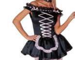 Sexy French Maid Costume Tutu Dress Black &amp; Pink Women’S / M NEW - £18.96 GBP