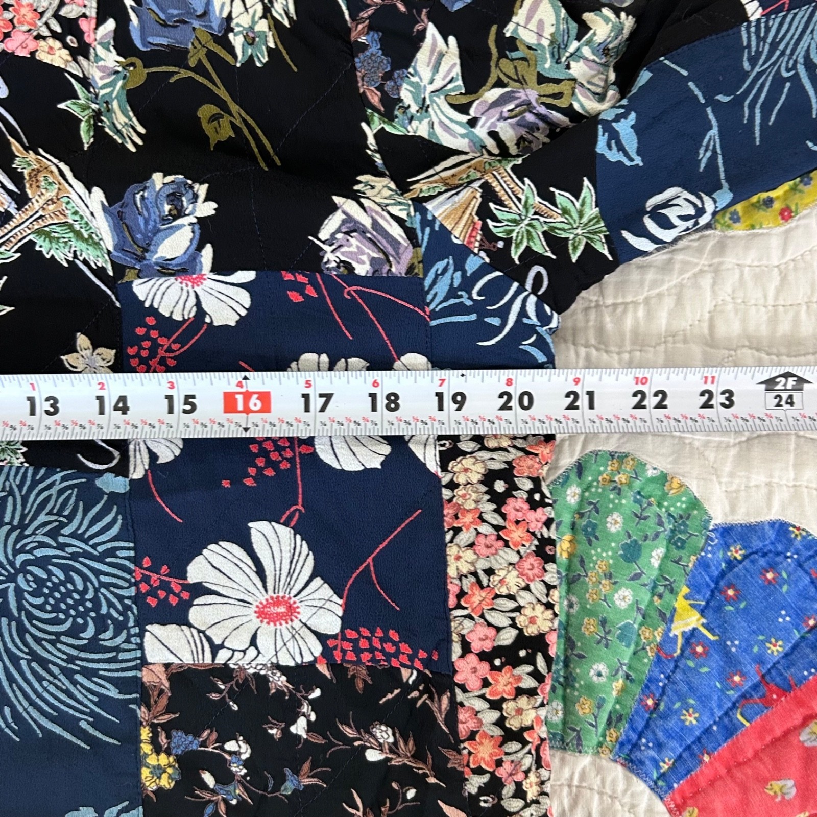 Floral Tapestry Patchwork Jacket Lined Quilted Boxy Fit Cottagecore Medium Item image 7