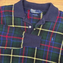 Vintage 90s Retro Polo Ralph Lauren Mens L Tartan Plaid Sweater Preppy D... - $68.98