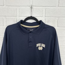Notre Dame Polo Shirt Mens XL Dark Blue Short Sleeve Campus Heritage Emb... - $19.59