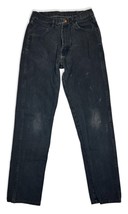 Vintage Rustler Jeans Mens 32x34 Black Distressed 90s USA - £38.75 GBP
