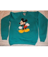 Mickey Mouse on a Teal Youth Sweatshirt size XL/14-16  - £14.21 GBP