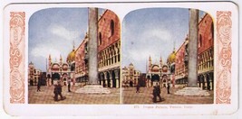 Stereo View Card Stereograph Doges Palace Venice Italy - £3.68 GBP