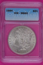 1884 P MS 65 Morgan Liberty  Silver Dollar ICG Graded Certified Authentic 910 - $210.54
