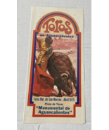 Bullfighting Advertisement Flyer – 4” x 8&quot; - Plaza de Toros  Aguascalien... - €11,28 EUR