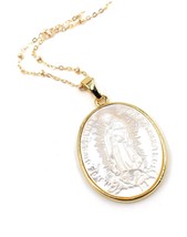 Mother of Pearl Guadalupe Medal Pendant for - £69.00 GBP