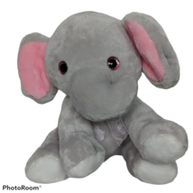 This &amp; That Gray Elephant Pachyderm Glitter Eyes Plush Stuffed Animal 10&quot; - £18.96 GBP