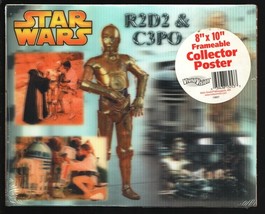 Star Wars-R2D2 &amp; C3PO 8 x 10 Frameable Collector Poster-1980&#39;s-Shrink wr... - $36.38