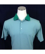 FENNEC Men&#39;s Green Striped Short Sleeve Polo Shirt Size XL - £17.00 GBP