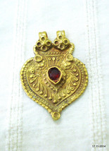 vintage antique old tribal 20k gold pendant necklace gold jewelry - £388.46 GBP