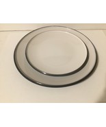 Dansk Kobenstyle dinner plate JHQ 11&quot; and salad plate 8 1/4&quot; gray - $23.18 CAD