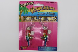 Light-Up Parrot Earrings Hawaiian Luau Party Fashion Costume Jewelry Colorful - $9.99